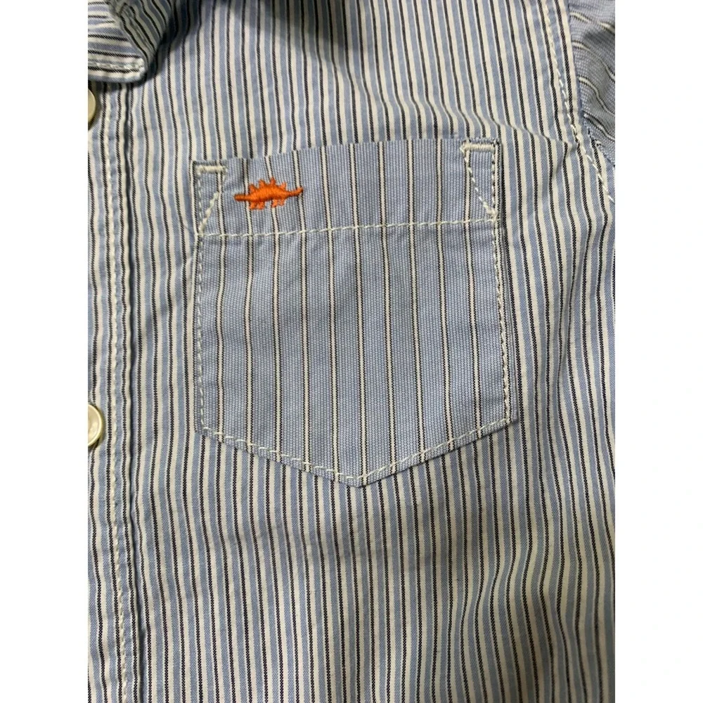 Carters Toddler‎ Button Down Shirts Lot of 2 Plaid Striped 12M 18M Blue Yellow